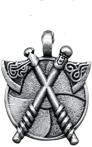 Hao Wu Xuan Mode Double Haches Et Bouclier Pendentif Viking Slave Hache Tomahawk Mâle Collier Slaves Amulette Talisman prezzie