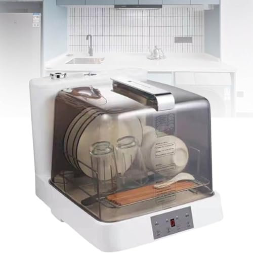 MhWrughts Portable Countertop Dishwasher, Small Travel Dishwasher, Washing Program Compact Dishwasher for Small Apartments, Student Rooms