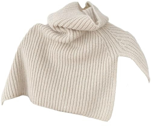 Vobumix Pullover-schal, Gestrickt, Rollkragen, Abnehmbarer Pullover-Kragen, Schal, Umhang, Schal, Wickelschal, Thermo-gefütterter Schal, Winter-halswärmer Für Damen