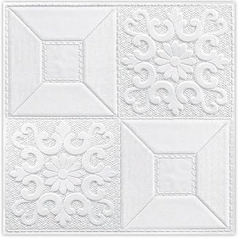 Generisch Selbstklebende 3D-Fliesen-Wandaufkleber, 5er-Pack wasserdichter, Abnehmbarer Tapeten aus XPE-Schaum, einfach zu installierende Deckenpaneele(35x35cm)