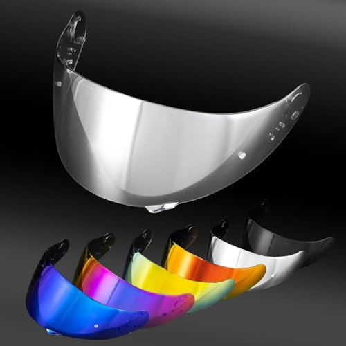 PSLER Helmvisier CNS-1 TC-5 TC-9, Passend für Shoei GT Air GT Air 2 Neotec | Transparentes silber Transparentes Silber