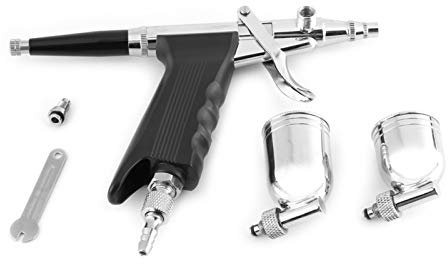 Side Feed Airbrush Kit, Spray Gun, Spray Paint Gun for Model Painting, with Switch Design, Adjustable Tail Handle, 7CC, 10CC Cup, Material, 0.3mm Nozzle Diameter,