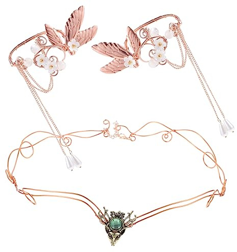 Vaguelly Accesorios Cabello Pinzas Orejas Decorativo Sin Perforar Para Mujer Clip De Oreja Pendientes Tipo Diadema Diario Fiesta
