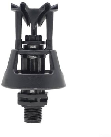 Lecreatekit Aspersor oscilante de baja presión 6-9 m, radio ajustable 800-1300L/H, flujo de agua, riego de jardín, césped, DN15, conexión de 4 puntos