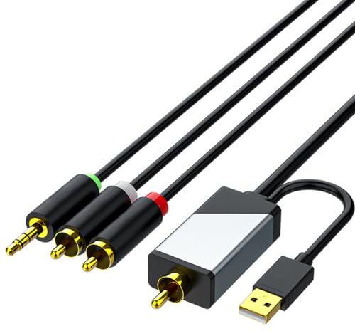 Qsvbeeqj Cavo di conversione audio digitale ad analogico SPDIF coassiale ad analogico da 3 5 mm con connettori in metallo per HDTV
