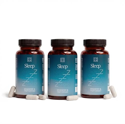 ZZEN SLEEP - Magnésium Bisglycinate, L-Tryptophane, GABA & Valériane | Sommeil Profond Adulte sans Mélatonine ni Accoutumance, Avec Vitamine B6 et Zinc, 60 Gélules Végans (Lot de 3)