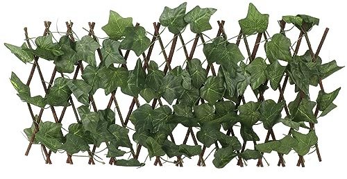 Cufaee Haies artificielles, écran de mur de clôture d'intimité Ivy Ivy artificielle, protection du soleil Plant de haies topiaire artificielle pour décoration murale verte extérieu (Virginia Creeper