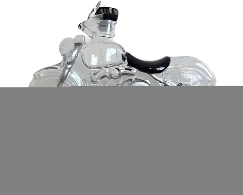 Botella de whisky para motocicleta, dispensador de vidrio reutilizable, decantador de jarra de vino, regalo de cumpleaños de Navidad para papá, hombre, mujer, adulto, licor, cóctel, bar, hogar