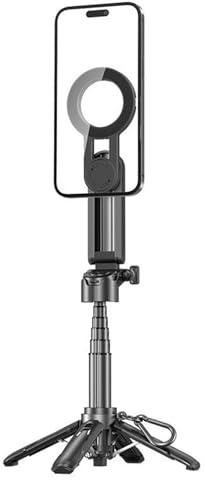 Trépied pour Téléphone Support Magnétique Portable | Fixation Téléphone Rotative 360° Extensible avec Télécommande Sans Fil Pour Enregistrement Tournage Création De Contenu