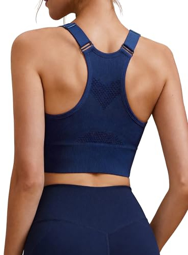 Litherday Sujetador Deportivo Mujer Top Fitness Espalda Nadadora Sin Aros | Tejido Elástico Transpirable, Copas Extraíbles Y Tirantes Ajustables Según El Modelo, Espalda Nadadora Para Yoga Y Gimnasio