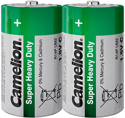 Camelion 10100214 R14 C Baby Super Heavy Duty (2 Unidades) de batería (Shrink Wrap Embalaje)