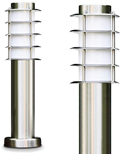 Tunes - lampada bitta in acciaio inox - altezza 45 cm - lampada da terra - lampada da sentiero stretta per il giardino, l'aiuola o l'ingresso - lampada da terra per esterni - E27 - senza lampadina/e