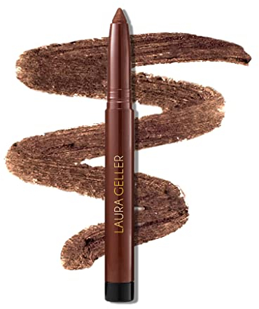 LAURA GELLER NEW YORK Longwear Kohl Kajal Eyeliner Pencil (Dark Brown Kohl) Hydrating & Vibrant Eyeliner Pencil With Built in Sharpener For Expert Precision, Glides On Effortlessly