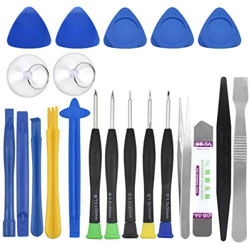 HQdeal Handy Reparatur Werkzeug Set, 22 in 1 Reparatur Öffnungs Werkzeug Kit mit 5 Schraubendreher, Präzisions Schraubendreher Set Für Smartphone Demontage und Reparatur,Display Ersatz Reparatur