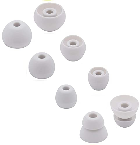 JNSA Lot de 8 embouts en silicone pour écouteurs sans fil Beat s Flex, 4 tailles différentes, 4 paires d'embouts de rechange pour écouteurs sans fil Beat s Flex, gris (BtsFlex)