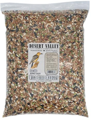 Desert Valley Premium Whole Grain Scratch Feed- Non GMO - Nutritious Treat for Chickens, Ducks, Wild Birds & More (10-Pounds)