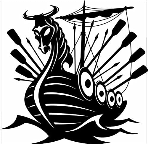 myrockshirt Wikingerschiff Galeere Boot Aufkleber Wikinger Nordic Viking Skandinavien Sticker