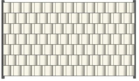 Wallario Zaun Sichtschutz Windschutz für EIN- und Doppelstabmattenzäune in der Größe Breite 2,50m x Höhe 1,40m, Motiv: Beige