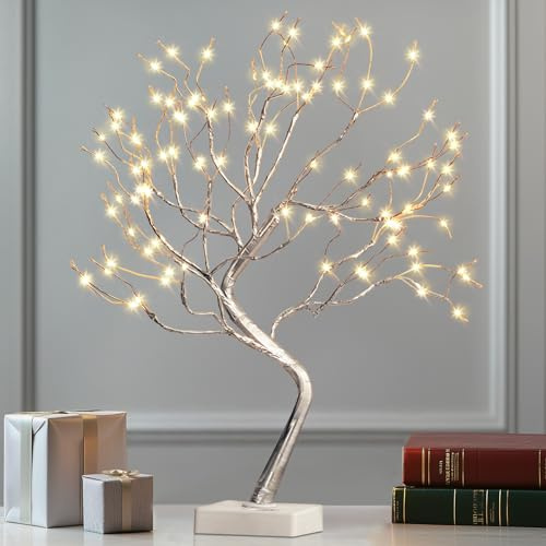 Vanthylit Tabletop Bonsai Christmas Tree Light, 108 LED Spirit Tree Light up, Fairy Night Light Tree with 9 Modes & Timer for Home Room Holiday Christmas Indoor Decoration