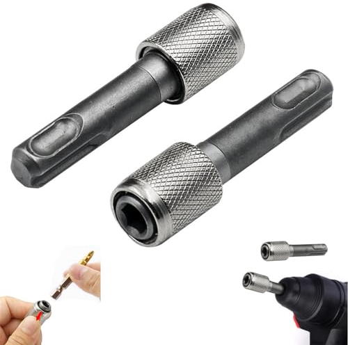 2 Pezzi SDS Plus Adattatore portapunte 6,35mm (1/4'') Sds Plus Adattatore per Presa in Acciaio Accessori per avvitatori elettrici per trapani a percussione