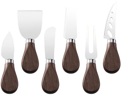 rockible Juego de Cuchillos para Queso, esparcidor de Queso, Cuchillo, Herramienta para Queso para Fiestas, Bodas