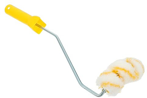 MAGICLULU Malrolle Für Rohre Und Kanten Polyester Eisen Bürstenkopf Mit Haarausfallschutz Für Gebogene Flächen Und Stahlstangen