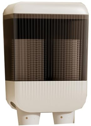 Portabicchieri automatico da Parete a Doppio Tubo,distributore di bicchieri di carta, organizer per tazze, Dispenser Bicchierini Caffe e Bicchieri di Plastica Usa e Getta,Ufficio,Casa,Palestra e Bagno