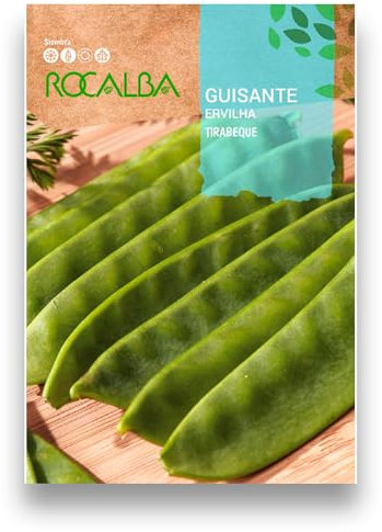Semillas Guisante Verde Variedad Tirabeque | Sobre 50 GR | Cultiva tus semillas de guisantes de la variedad Tirabeque para tener los mejores guisantes frescos en tu mesa | Rocalba