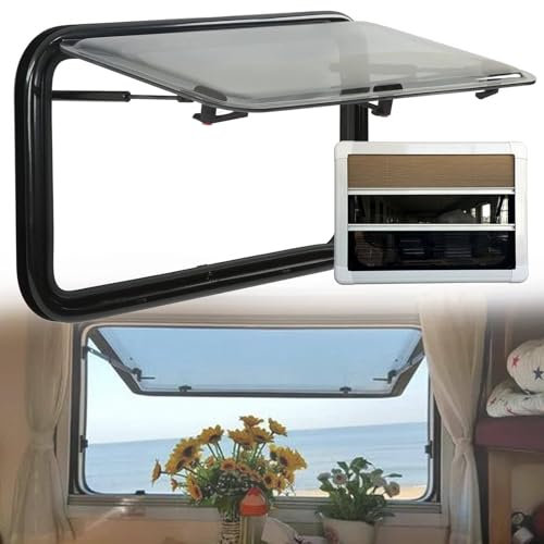 FANYING Außenfenster für Wohnmobile, Wohnmobilfenster, Seitenfenster, Wohnmobilfenster mit integriertem Rollo und Moskitonetz, für Wohnmobil-Wohnwagen,550 * 400mm