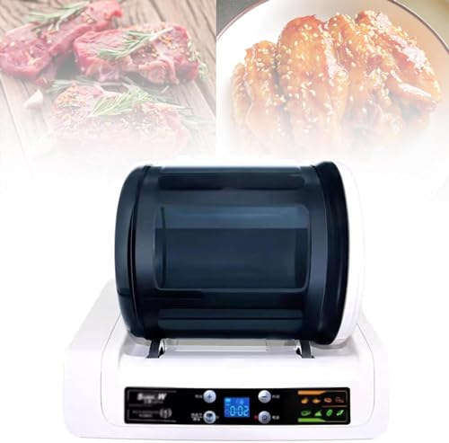 Meat Tumbler Marinator for Beef Pork Mutton Chicken - Large Capacity, Auto Shut Off, Free Meat Tenderizer, 0-10h Timer Setting - Vacuum Tumbler for Vegetables - Pickling Barrel, High Capacity