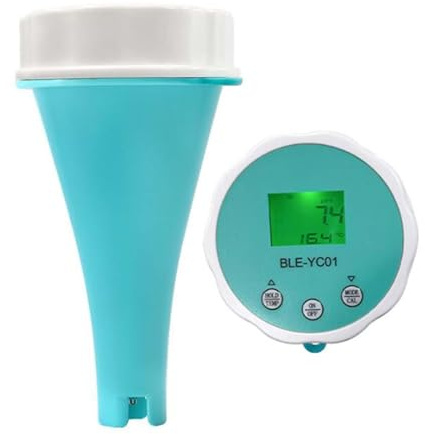 Sharplace 6 in 1 Wasserqualitätstester PH Tds EC Orp CL Temp App-Anzeige Temperaturmessgerät für Aquarium Haushalt Trinkwasser Schwimmbad