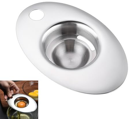ZMREN Separador de Yema de Huevo de 304 Acero Inoxidable, Separador de clara de huevo, Filtro de yema de huevo