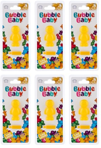 BUBBLEBABY Deodorante per auto 3D Vent/Clips profumato al limone (confezione da 6)