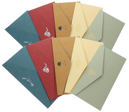 HOODANCOS 10 Stück Einfache Design-umschläge Für Einladungen Papier-mailer Für Hochzeits- Und Partybedarf