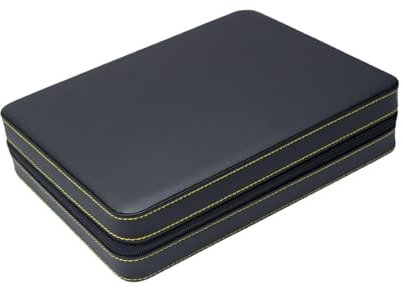 kowaku Schmuckvitrine, Schmuck-Organizer, vielseitige Schmucktruhe mit Doppelreißverschlüssen, Halsketten-Box für den Haushalt, Schaufenster, Juwelier