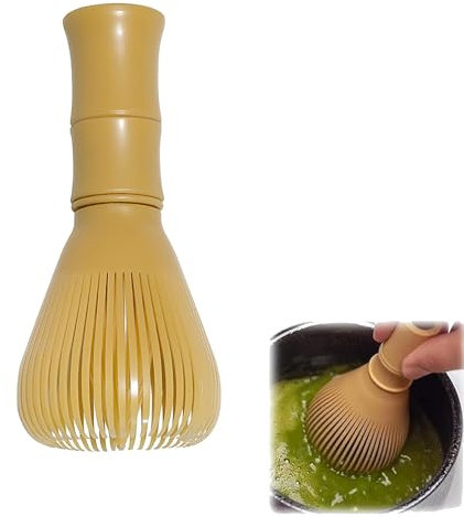 Shirene Fouet Matcha en Naturel,Matcha Cepillo Matériau Résine,Matcha Escoba Anti Moisissure,Matcha Tradicional Kit de Inicio,Matcha Kit Ceremonie Japonais Escobilla,para CeremoniaTé Matcha Batidora
