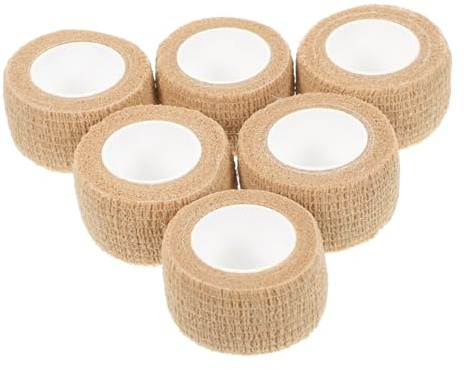 Angoily Tiras Adhesivas para Patas de Muebles Antideslizantes y Protectores de Suelo, Cinta Autoadhesiva Resistente Color Caqui, 6 Rollos para Uso en Sillas y Mesas Domésticas