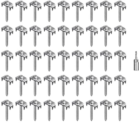 50PCS Garden Fence Stakes Easy Installs Reusable Metal Ground Anchors Heavy Duty Metal Fence Spikes Set For Landscaping