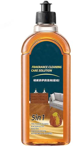 fragrance cleaning care solution 5 in 1,Bernstein Bodenreiniger,Spainho Bodenreiniger,Dual-Action-Fleck- Und Geruchsentferner,Hartholzbodenpolitur Restaurator Für Lang Anhaltenden Glanz Schutz-1pcs
