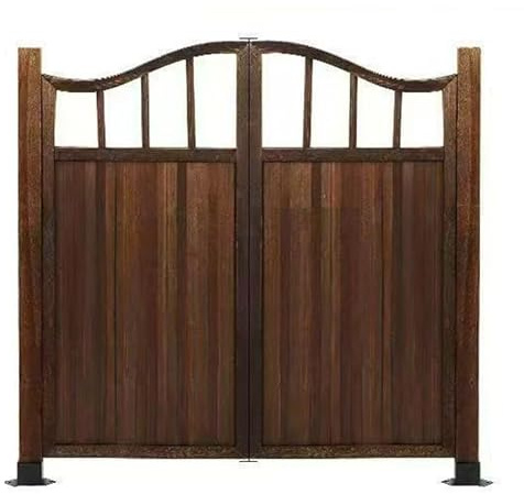 Portail de jardin extérieur personnalisable – Cloison en bois autoportante avec 4 charnières métalliques pour porche, entrée, balcon et cour (B, 110 x 120 cm)