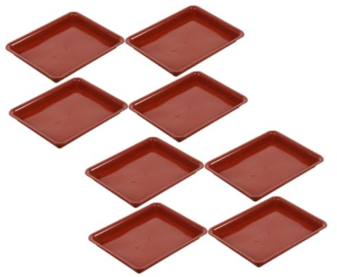 Toddmomy 8 Pezzi Sottovasi Rettangolari Grandi per Piante da Vassoio per Fioriere Contenitori Resistenti per per e Balcone