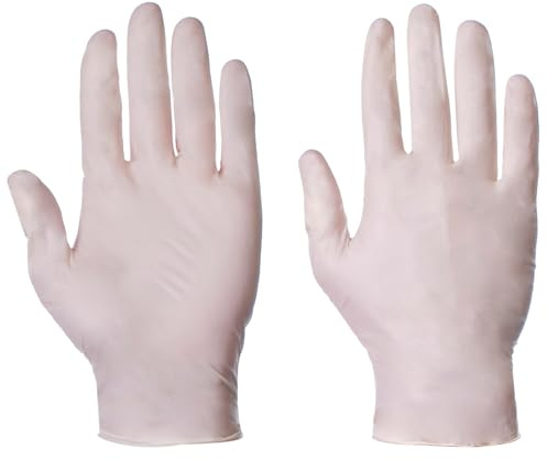 Supertouch Latex Gloves – Powder-Free Disposable Latex Gloves for Tattoo Artists, Janitorial, Medical, Cleaning & Food Handling – Ambidextrous, Beaded Cuff, Non-Sterile – 100 Pack, Small