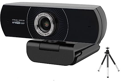 Webcam HD 1080P 60fps USB Web Camera con microfono for conferenza PC treppiede for, streaming live, registrazione