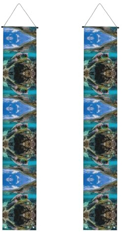 Lord Howe Island Sea Turtle Print Türbanner für drinnen und draußen, für Haustür, Garten und Party-Dekorationen