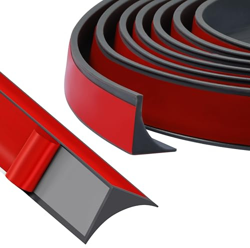 WENXINWIN 5.5 m Küchenabschlussleiste, Winkelleiste Selbstklebend, Schwarz | Selbstklebende 15x15mm Silikon-Leiste für Arbeitsplatten, wasser- & staubdicht. Dichtet Fugen, Ecken, Fliesen und Sockel ab