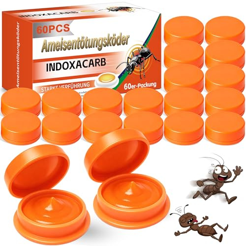 60 PCS Neues Garten-Vertreiben-Ameisen-Gel(Orange) | Schnelle Wirkung, für den Innen- und Außenbereich geeignet,