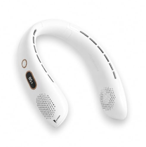 Genérico Ventilador de Cuello sin Aspas, Portátil Recargable USB, Manos Libres, Silencioso y Ligero (Blanco)