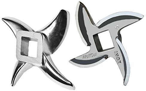 Couteau faucille en inox Taille 10 & 12 - Pour hachoir Jupiter Bosch, Alexanderwerk, Gastroback, Westmark, Prospero, Kenwood