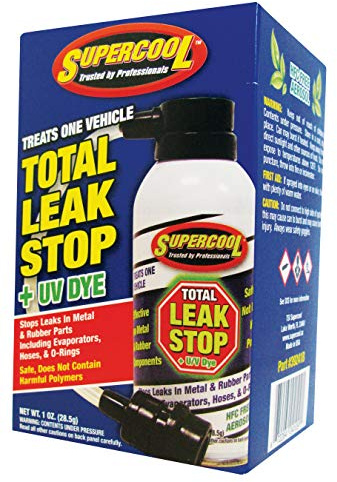 TSI Supercool 39241B Total Leak Stop and U/V Dye, 1 oz (HFC Free BOV Can with Adapter, Retail Box)