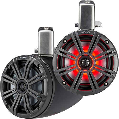Pair Kicker 45KMTC65 6.5 390w Marine Wakeboard Tower Speakers w/LED's KMTC65